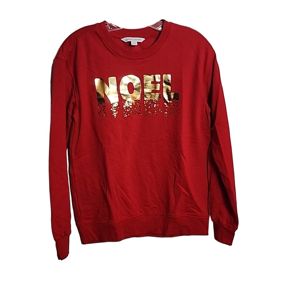 Celebrate Together Red NOEL Graphic Sweatshirt, NWT, XS